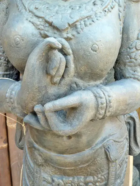 Product image 5 of the product “Standing Dewi Sri, cast stone, 153cm height, , Antique Finish ”