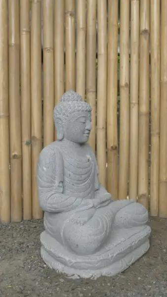 Product image 5 of the product “Seated Buddha made of Riverstone in Dhyana position - gesture of meditation, 58cm height, natural ”