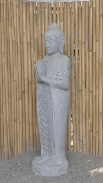 Product image 5 of the product “Standing Buddha made of Riverstone, position Namaskara , H. 150cm. ”