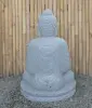 Product image 6 of the product “Seated Buddha made of Riverstone in Bhumisparsha - gesture of touching the earth. 89cm height. ”