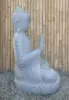Product image 6 of the product “Seated Buddha made of Riverstone in Abhaya Position - gesture of fearlessness, H.100 cm, natural. ”