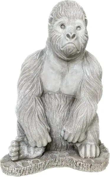 Product image 6 of the product “Barney - Gorilla seated on a base, 43 cm H | cast stone ”