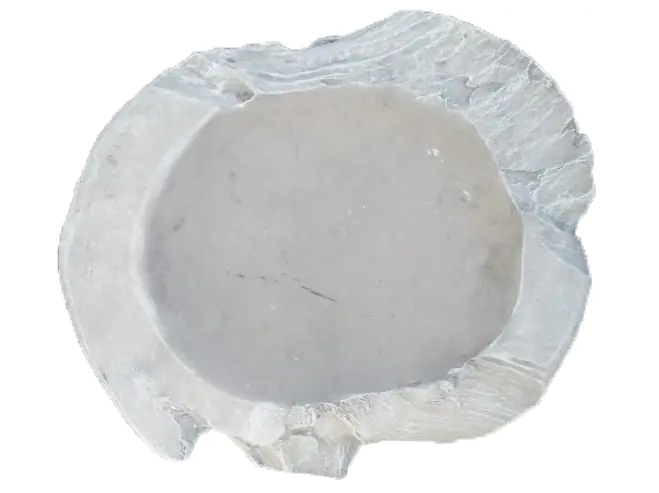 Product image 6 of the product “Stone bowl with wood grain, 30.5 cm Length | cast stone ”