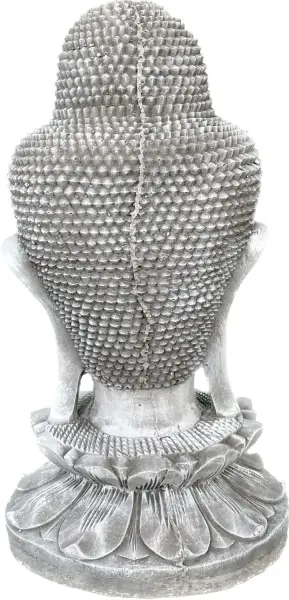 Product image 6 of the product “Champa - Buddha Head on Lotus bud, 51cm H | cast stone ”