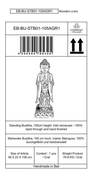 Product image 6 of the product “Jagan - Standing Buddha, 106cm H | cast stone ”