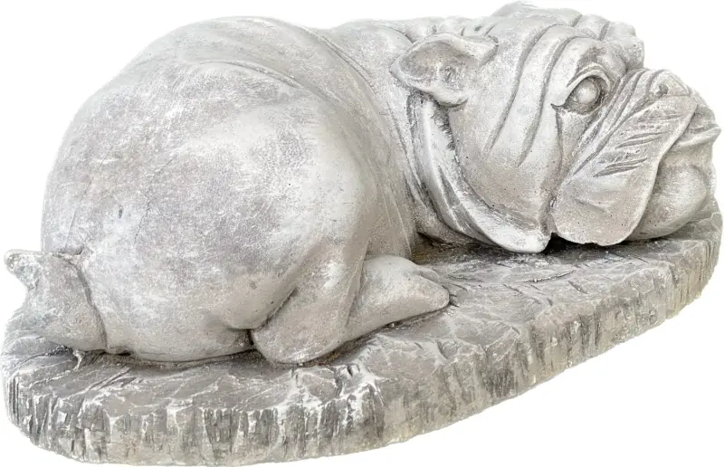 Product image 7 of the product “Spike -Small bulldog lying on Base, 38cm L | cast stone ”