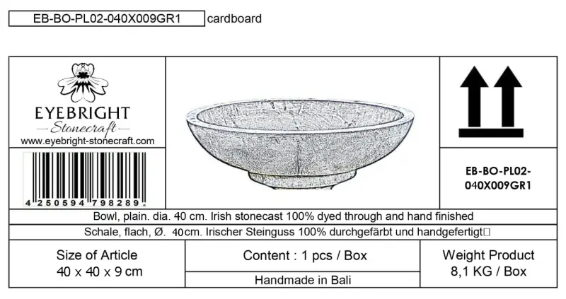 Product image 7 of the product “Palembang - Bowl, plain, Ø 40 cm | cast stone ”