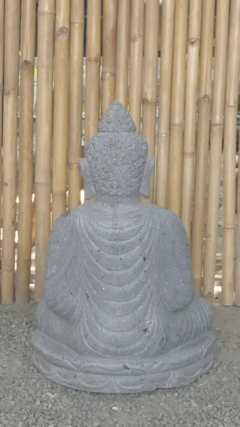 Product image 7 of the product “Seated Buddha made of Riverstone in Dhyana position - gesture of meditation, 63cm height, natural ”