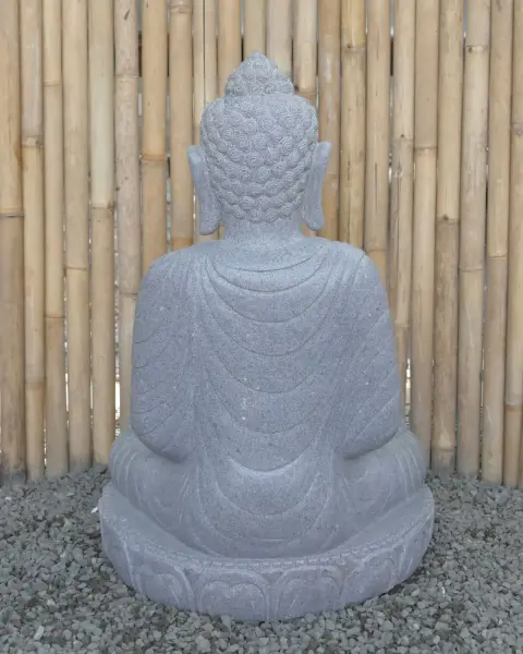 Product image 7 of the product “Seated Buddha made of Riverstone in Dhyana position - gesture of meditation, H. 81cm. ”