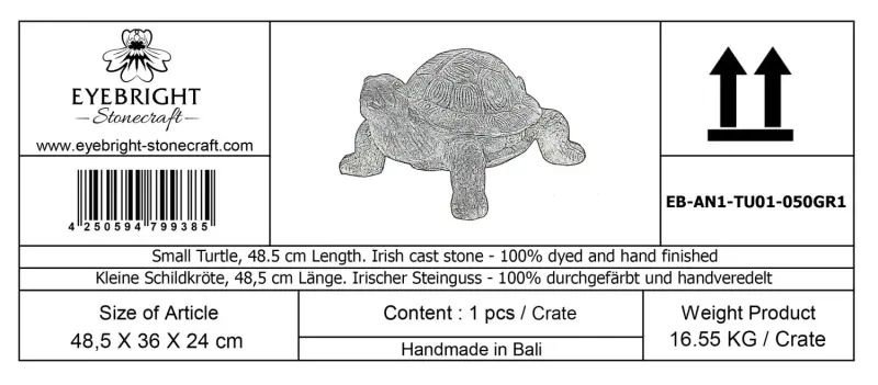 Product image 8 of the product “Shelby - Small Turtle, 48.5 cm L | cast stone ”