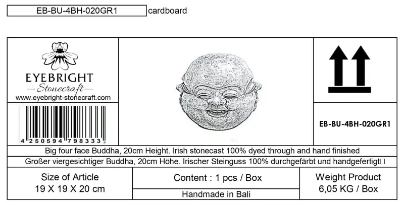 Product image 8 of the product “Si Mian Fo -Big four face Buddha, 20cm H | cast stone ”