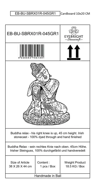 Product image 9 of the product “Vivit - Buddha relax - right knee is up, 44 cm H | cast stone ”