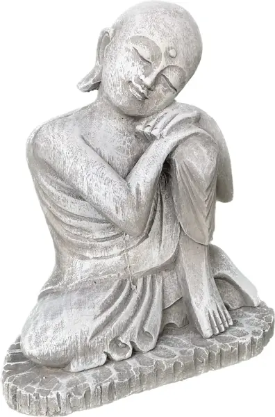 Product image 9 of the product “Amal - Buddha relax - left knee up. 24cm H | cast stone ”
