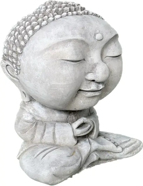 Product image 9 of the product “Nima - Sitting monk with big head, 22 cm H | cast stone ”