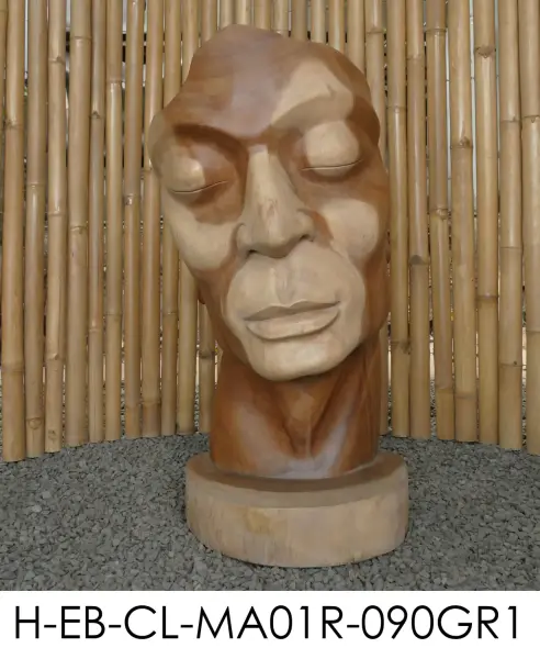 Product image 9 of the product “Aras - Face looking to the right, 90 cm H | cast stone ”