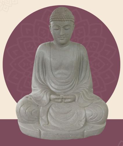 Product image of the product “Seated Japanese Buddha made of Riverstone in Dhyana position - gesture of meditation, H. 150cm ”